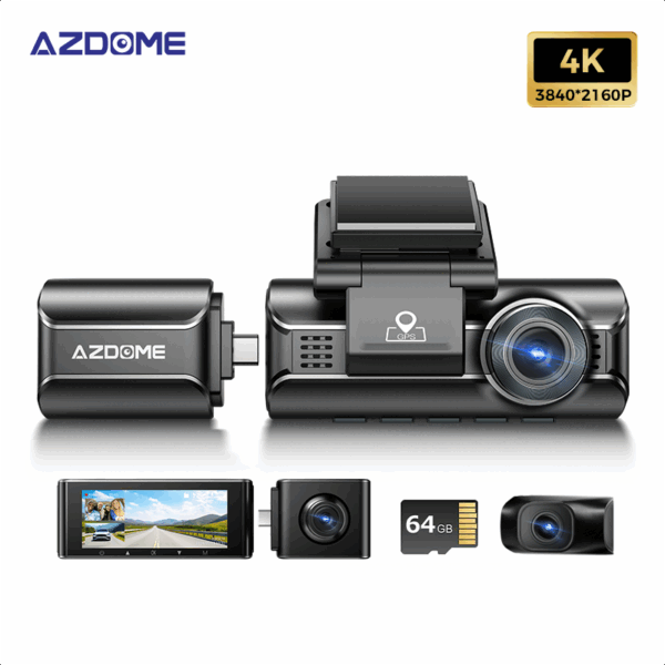 AZDOME M550MAX 4K 前、中、後 3 鏡行車紀錄儀（淨機）